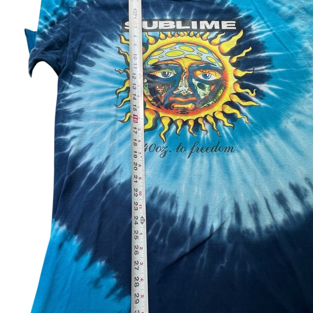 4:20 by Sublime 40 Oz To Freedom Mens XL T Shirt Tie Dye Blue Sun Mushroom - Picture 7 of 9